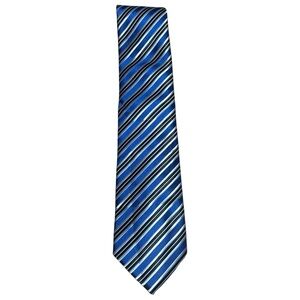 HISDERN Necktie Blue Striped Business Formal Office‎ Wedding Men's Tie